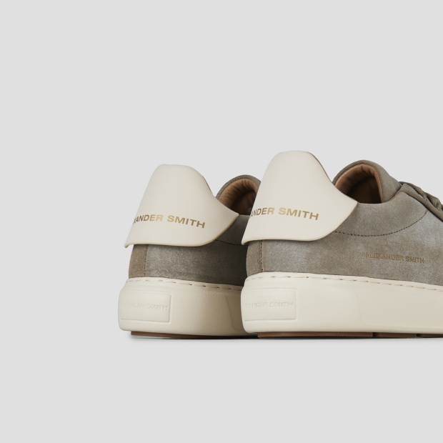 Sneakers Alexander Smith soho man in military green suede and white leather back - 5