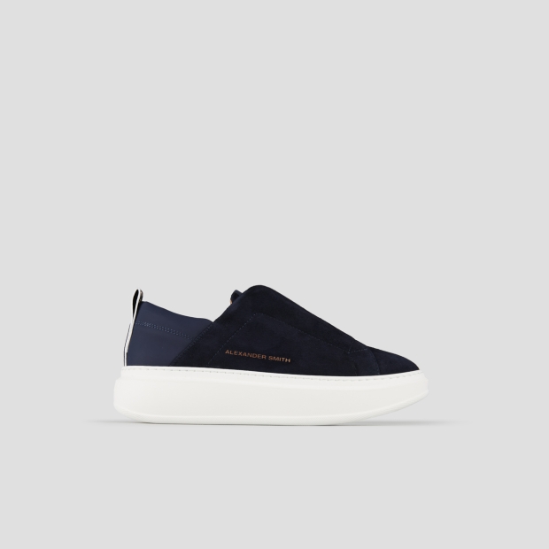 Sneakers Alexander Smith wembley slip-on woman in blue suede - 1