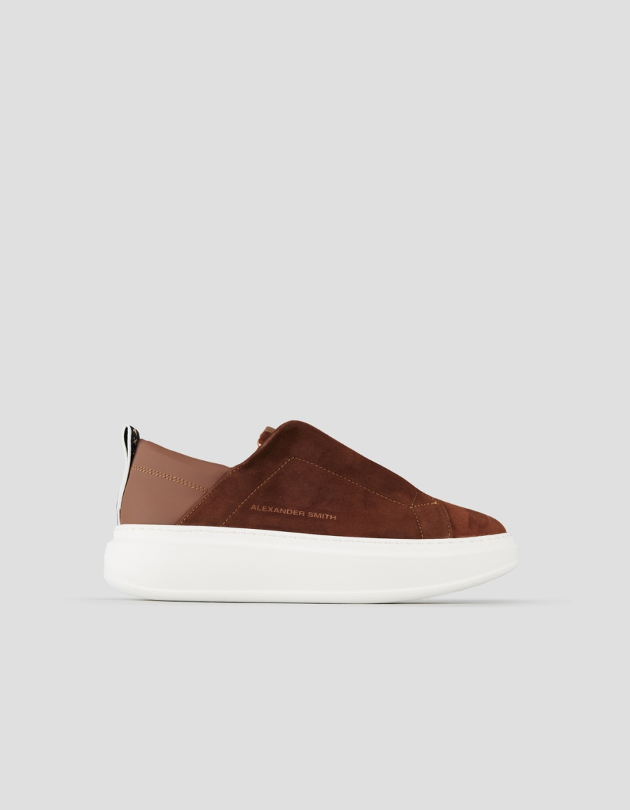 Sneakers Alexander Smith wembley slip-on woman in brown suede - 1