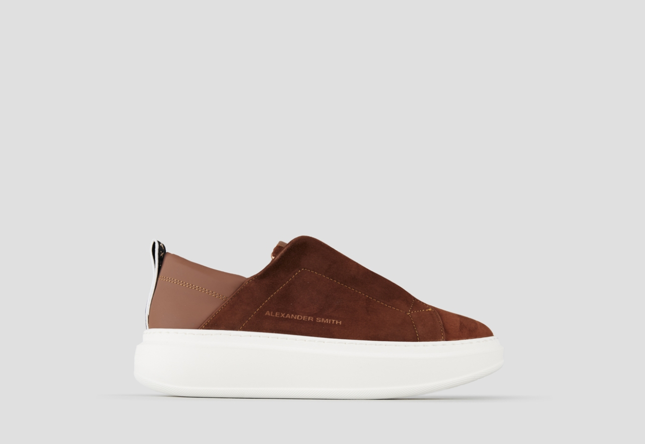 Sneakers Alexander Smith wembley slip-on woman in brown suede - 1