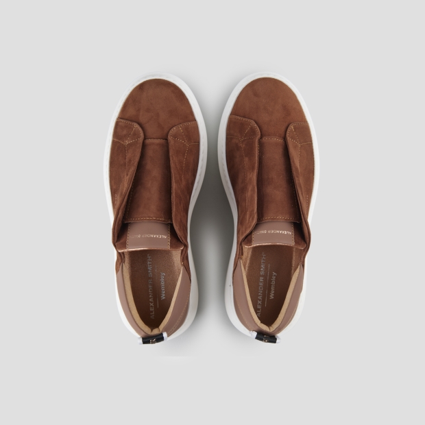 Sneakers Alexander Smith wembley slip-on woman in brown suede - 6