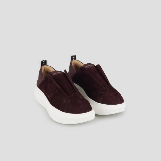 Sneakers Alexander Smith wembley slip-on woman in burgundy suede - 4