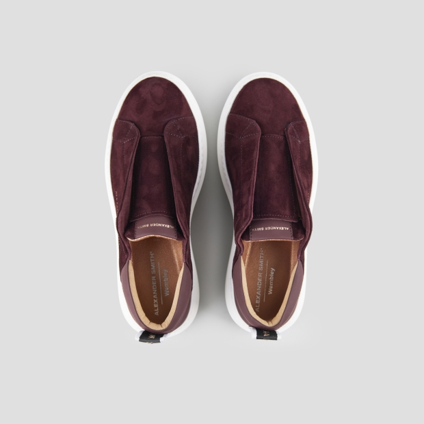 Sneakers Alexander Smith wembley slip-on woman in burgundy suede - 6