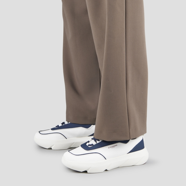 Sneakers Alexander Smith eclipse man in white leather with blue inserts - 2