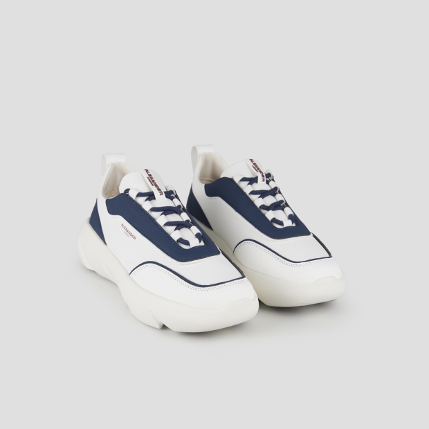 Sneakers Alexander Smith eclipse man in white leather with blue inserts - 4