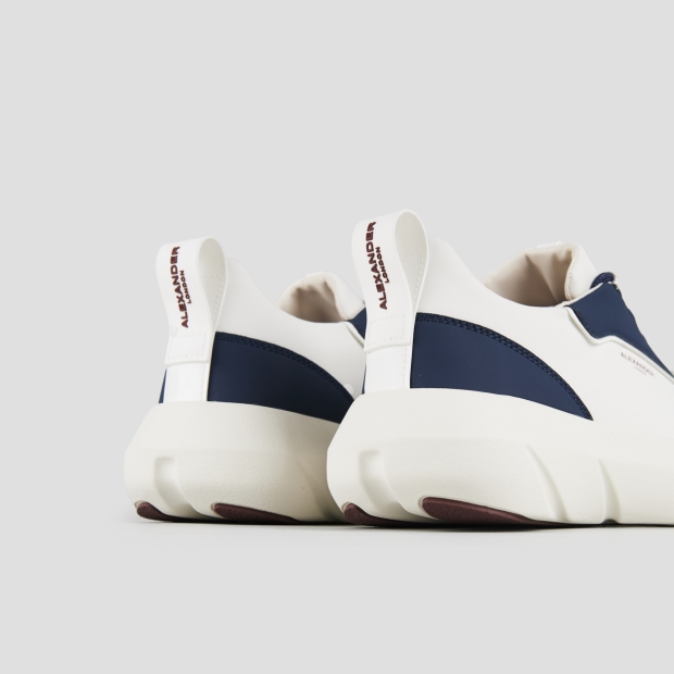 Sneakers Alexander Smith eclipse man in white leather with blue inserts - 5