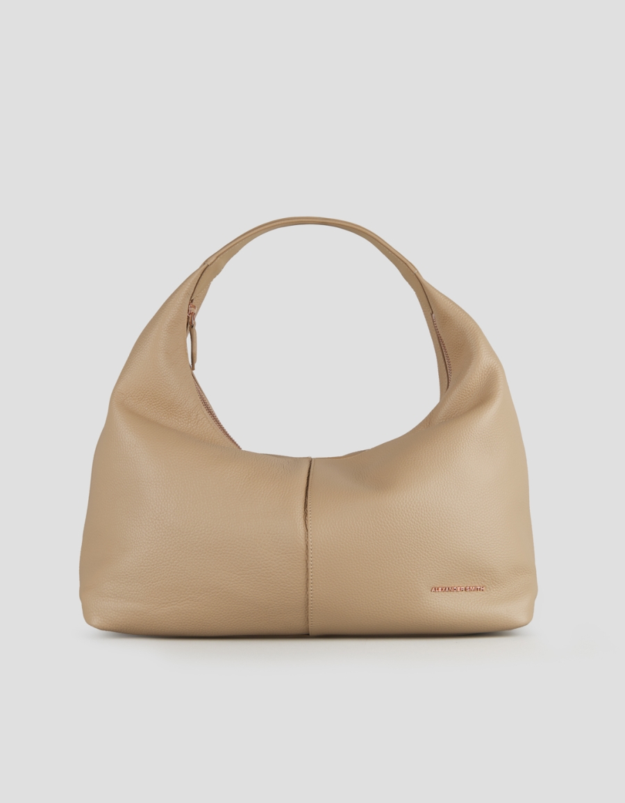Sneakers Alexander Smith chloe medium shoulder bag in beige tumbled leather - 1