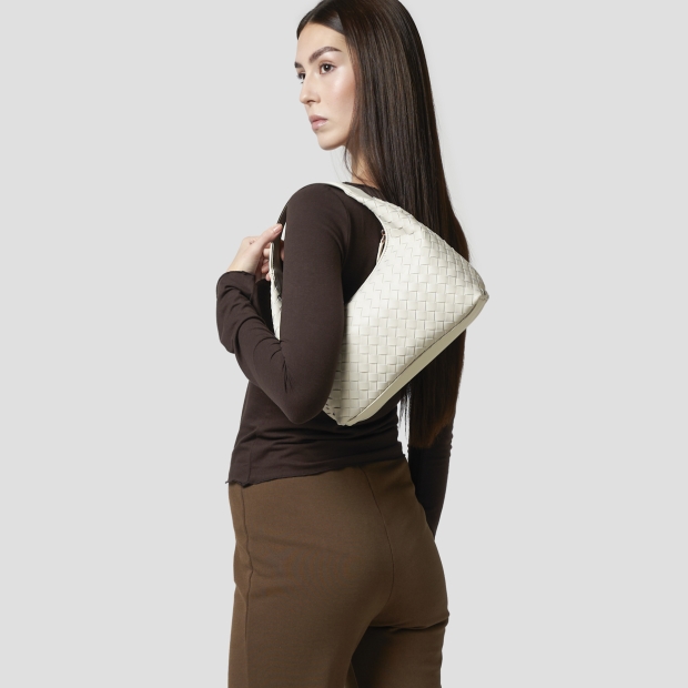 Sneakers Alexander Smith chloe small shoulder bag in white woven leather - 2