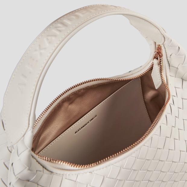 Sneakers Alexander Smith chloe small shoulder bag in white woven leather - 6