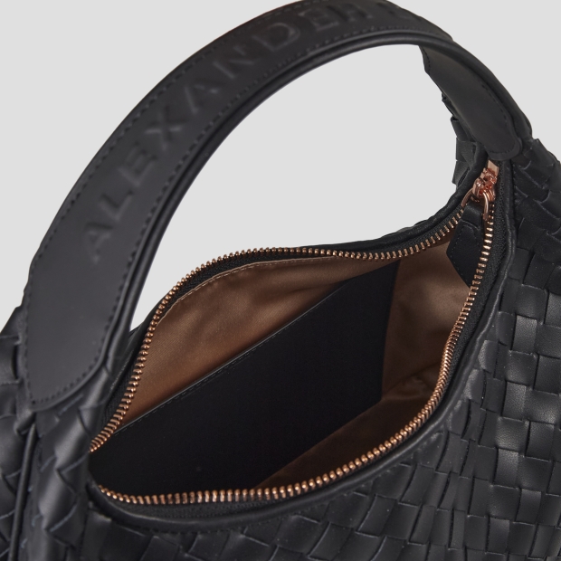 Sneakers Alexander Smith chloe small shoulder bag in black woven leather - 5