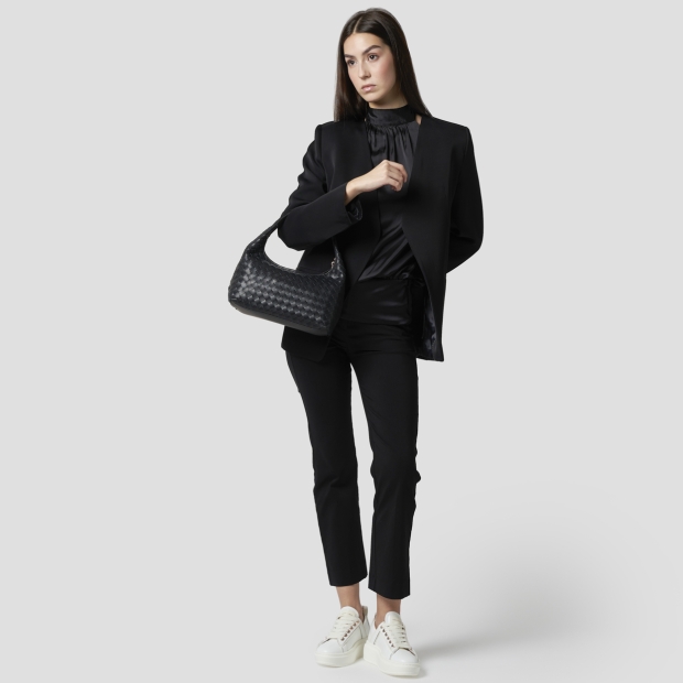 Sneakers Alexander Smith chloe small shoulder bag in black woven leather - 6