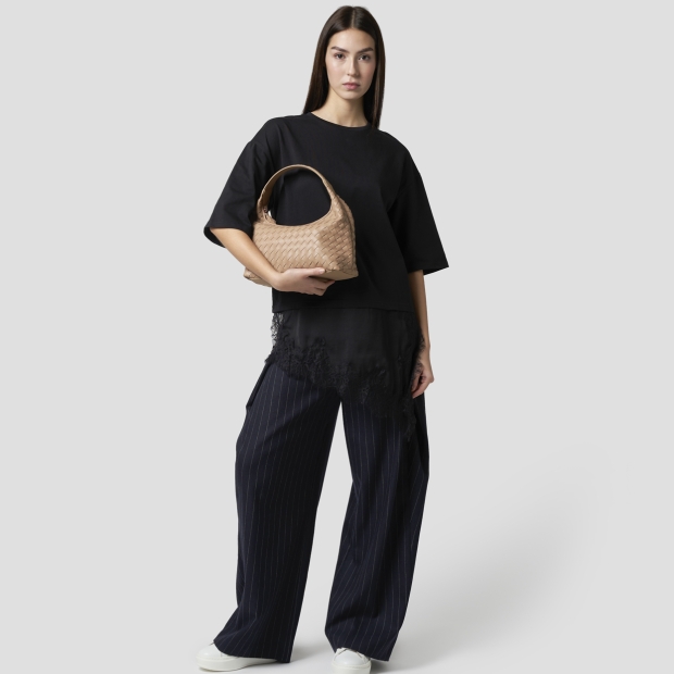 Sneakers Alexander Smith chloe small shoulder bag in beige woven leather - 7