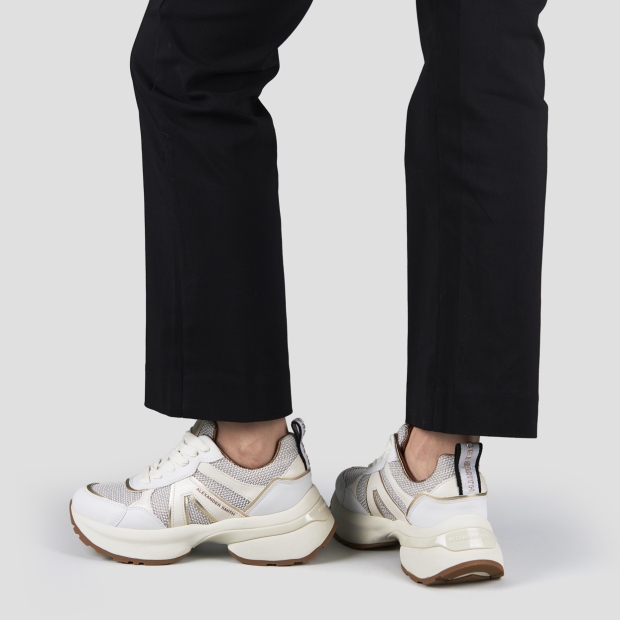 Sneakers Alexander Smith victoria woman in leather and mesh with gold laminated details - 2