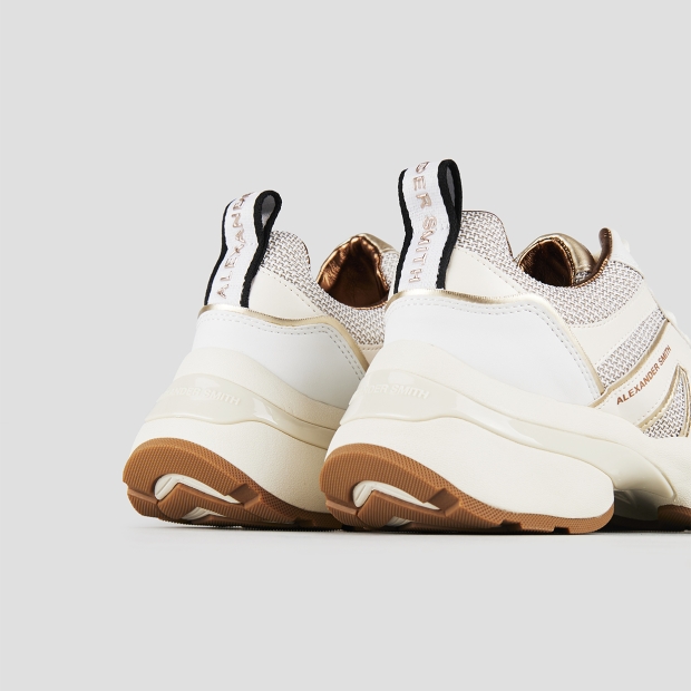 Sneakers Alexander Smith victoria woman in leather and mesh with gold laminated details - 5