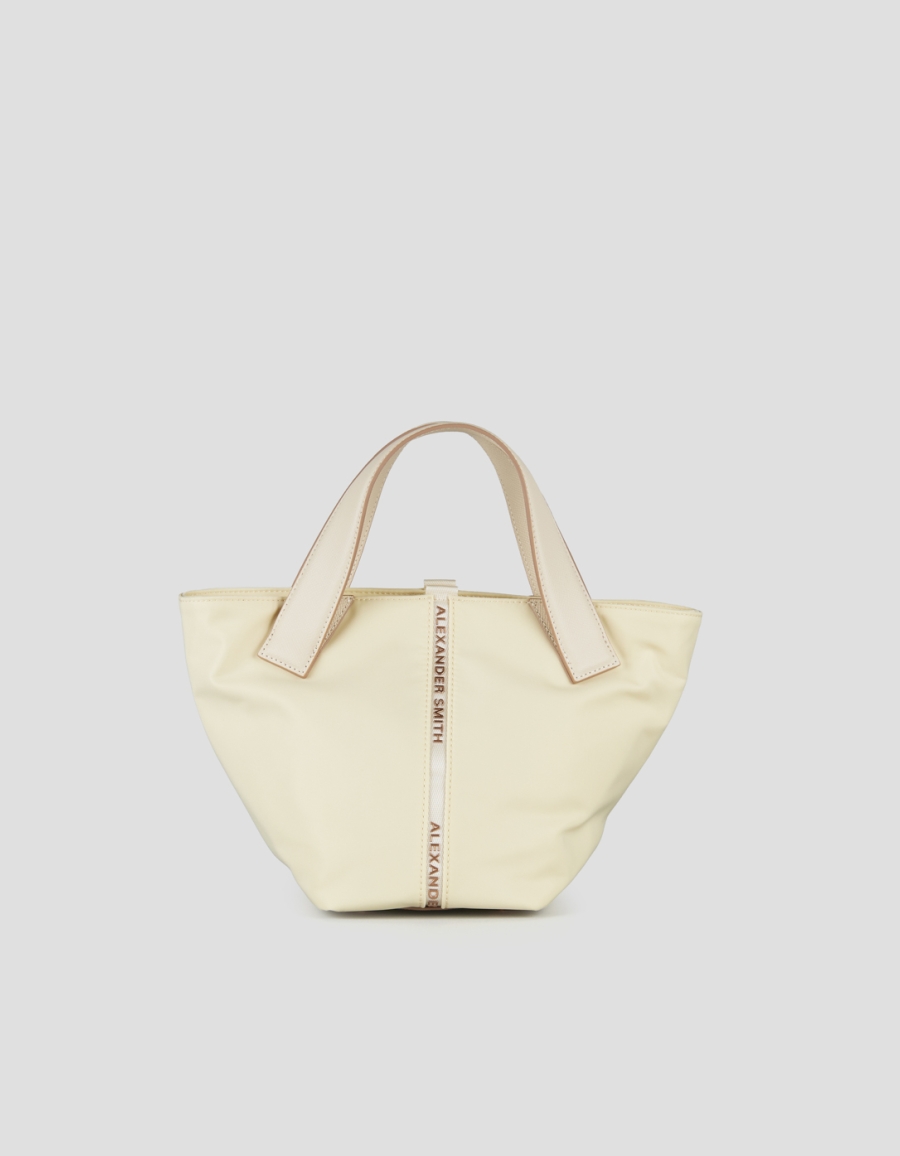 Sneakers Alexander Smith lauren small handbag with shoulder strap in light yellow nylon - 1