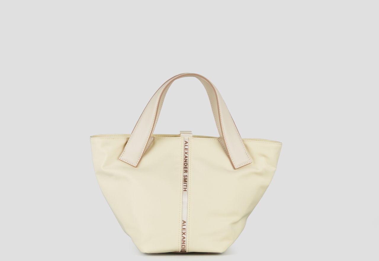 Sneakers Alexander Smith lauren small handbag with shoulder strap in light yellow nylon - 1