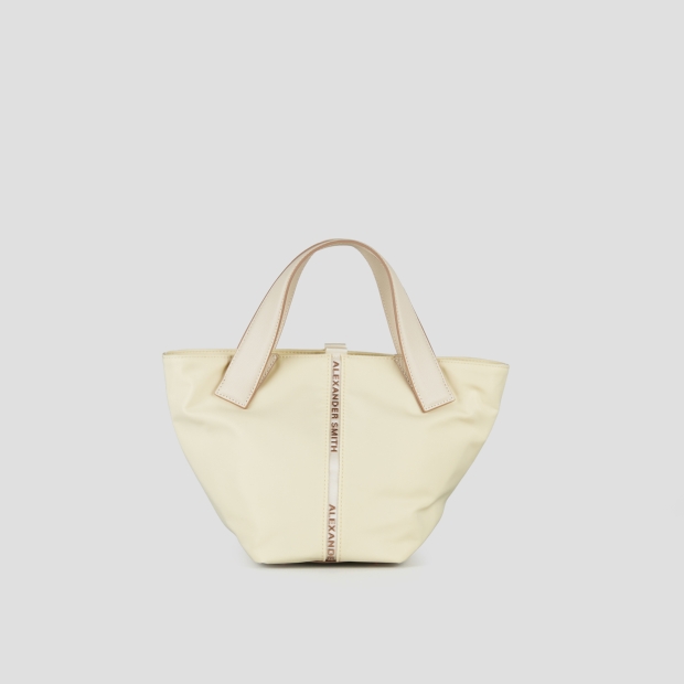Sneakers Alexander Smith lauren small handbag with shoulder strap in light yellow nylon - 1