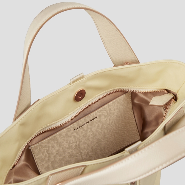 Sneakers Alexander Smith lauren small handbag with shoulder strap in light yellow nylon - 6