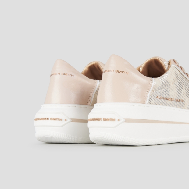 Sneakers Alexander Smith lancaster woman in beige leather with laminated inserts - 5