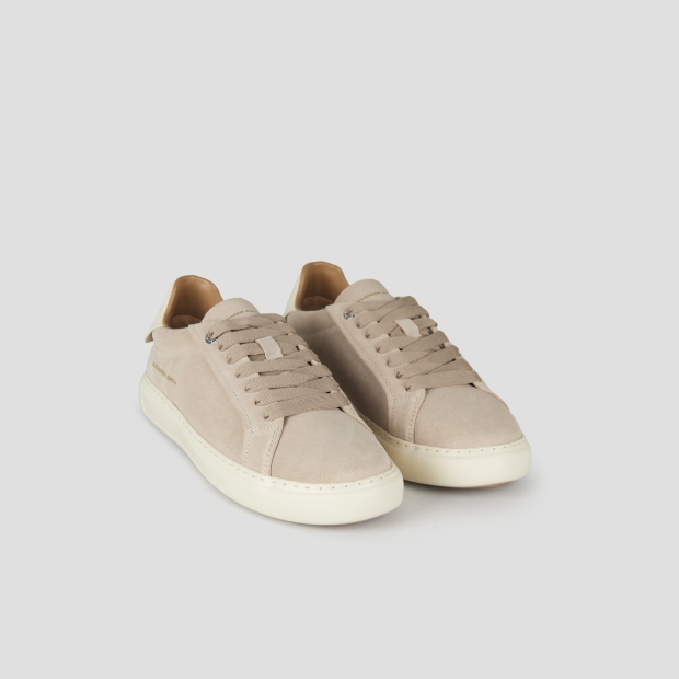 Sneakers Alexander Smith soho man in beige suede and white leather back - 4