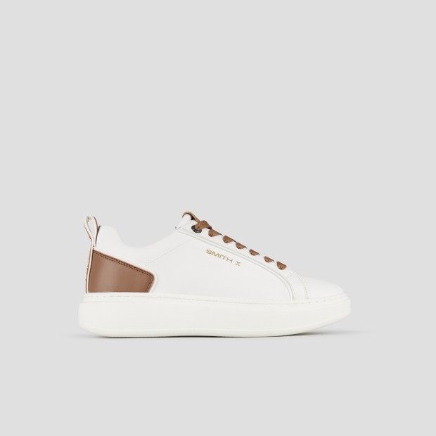 Sneakers Alexander Smith stone man in white with brown details - 1