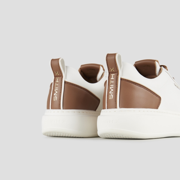 Sneakers Alexander Smith stone man in white with brown details - 5