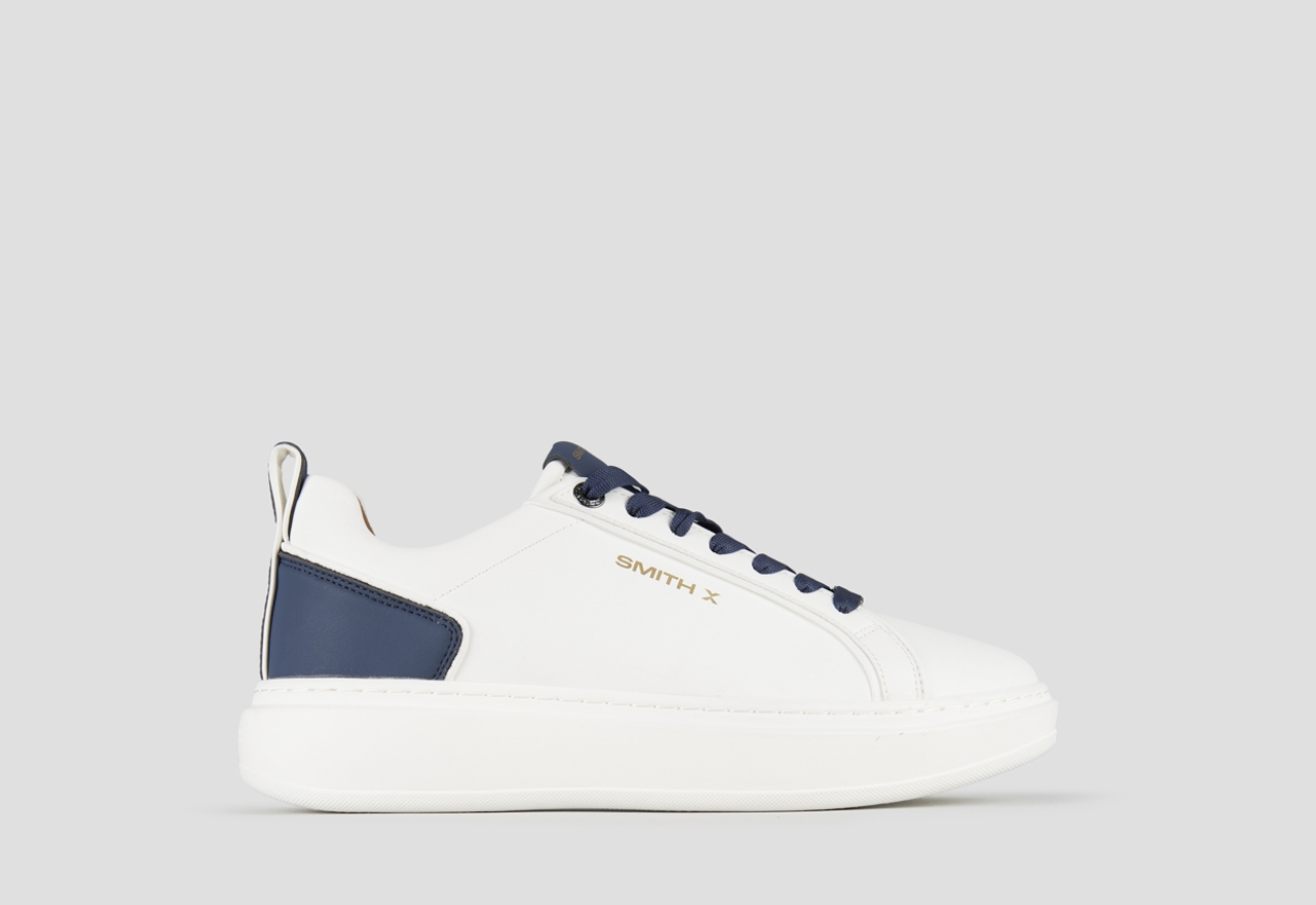 Sneakers Alexander Smith stone man in white with blue details - 1