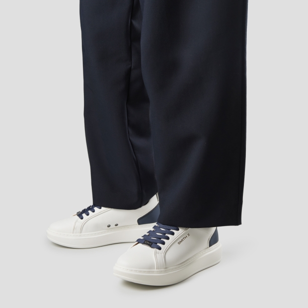 Sneakers Alexander Smith stone man in white with blue details - 2