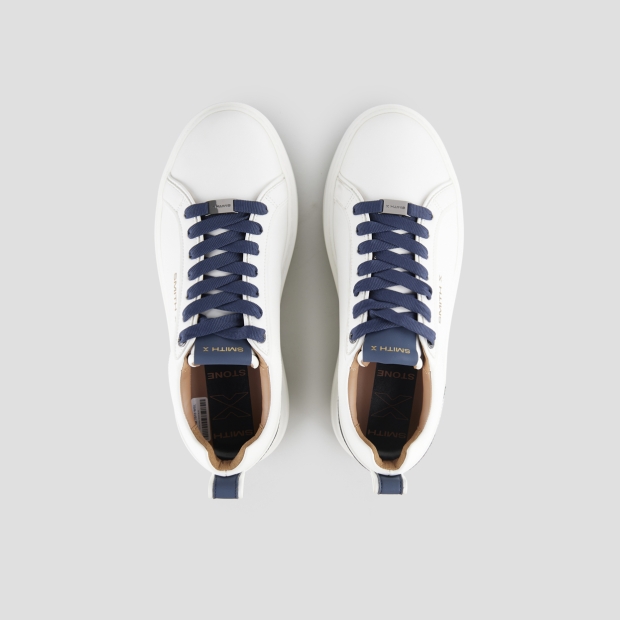 Sneakers Alexander Smith stone man in white with blue details - 6