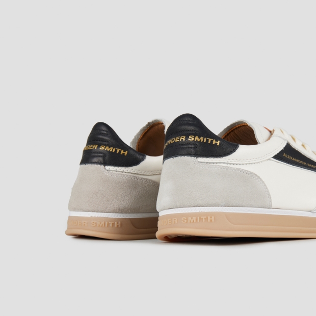 Sneakers Alexander Smith thames man in white leather, grey suede and black logo - 5