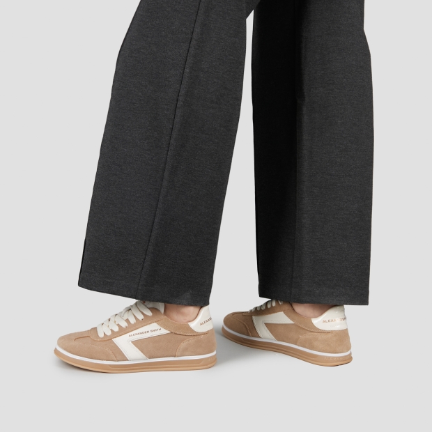 Sneakers Alexander Smith thames woman in ivory suede and logo in white leather - 2