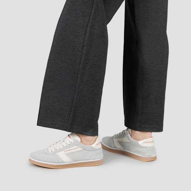 Sneakers Alexander Smith thames woman in azure suede and logo in white leather - 2