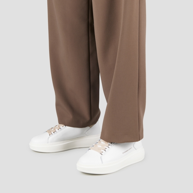 Sneakers Alexander Smith wembley man deconstructed in white tumbled leather and ivory details - 2