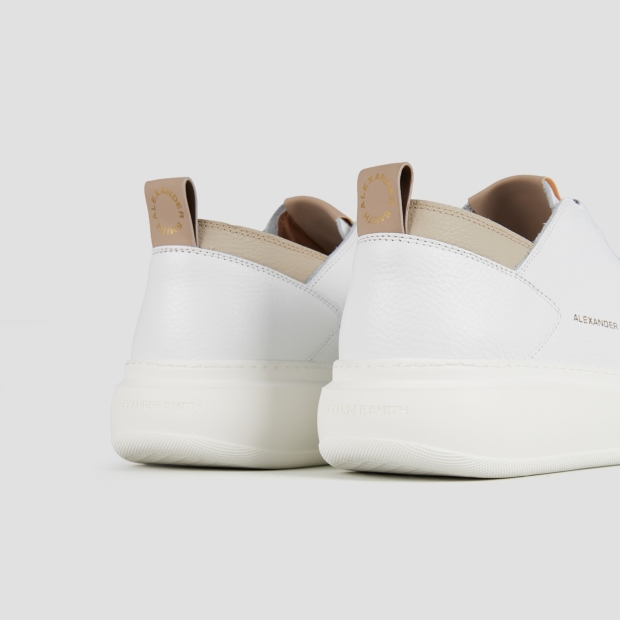Sneakers Alexander Smith wembley man deconstructed in white tumbled leather and ivory details - 5
