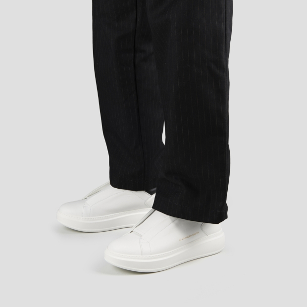 Sneakers Alexander Smith wembley slip-on man in white nappa leather and black details - 2