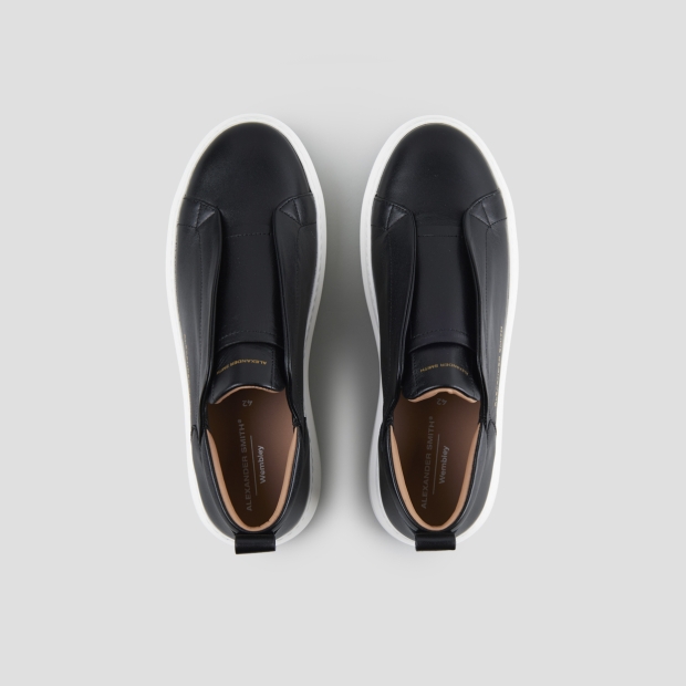 Sneakers Alexander Smith wembley slip-on man in black nappa leather - 6