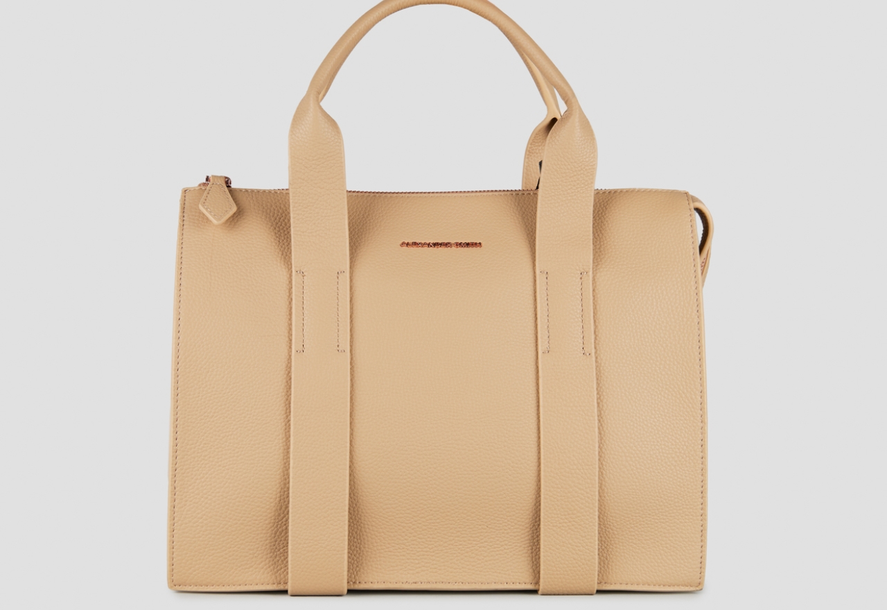 Sneakers Alexander Smith jane medium handbag with shoulder strap in camel tumbled leather - 1