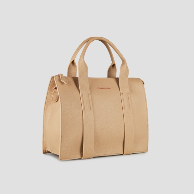 Sneakers Alexander Smith jane medium handbag with shoulder strap in camel tumbled leather - 2