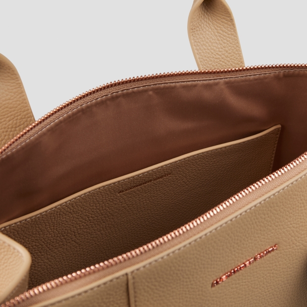 Sneakers Alexander Smith jane medium handbag with shoulder strap in camel tumbled leather - 4