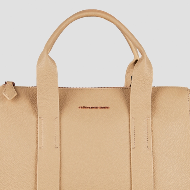 Sneakers Alexander Smith jane medium handbag with shoulder strap in camel tumbled leather - 5