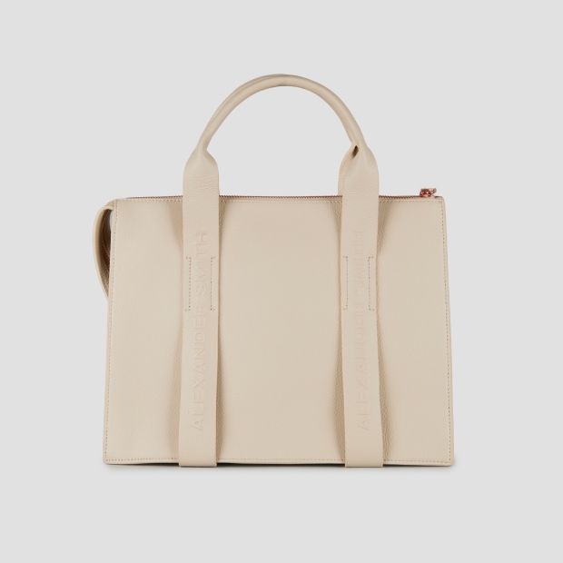 Sneakers Alexander Smith jane medium handbag with shoulder strap in light sand tumbled leather - 3