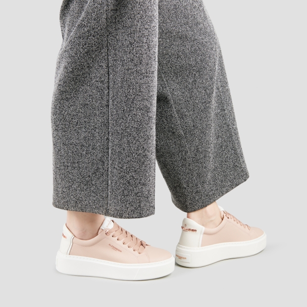 Sneakers Alexander Smith london woman in light rose leather and white back - 2