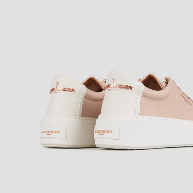 Sneakers Alexander Smith london woman in light rose leather and white back - 5