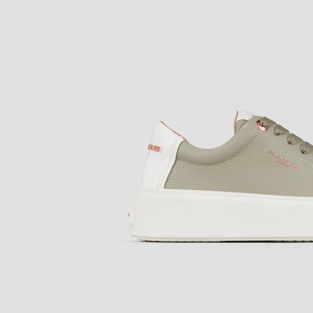 Sneakers Alexander Smith london woman in green leather and white back - 3