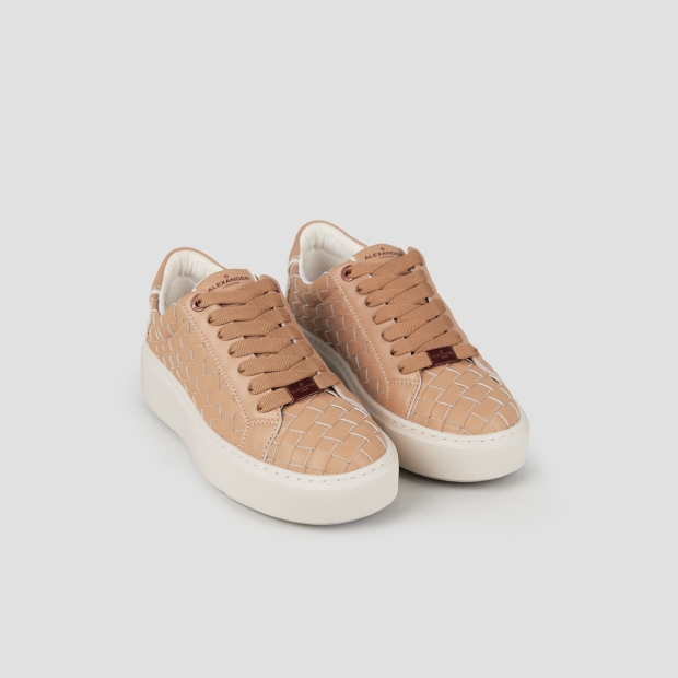 Sneakers Alexander Smith london woman in camel woven leather - 4