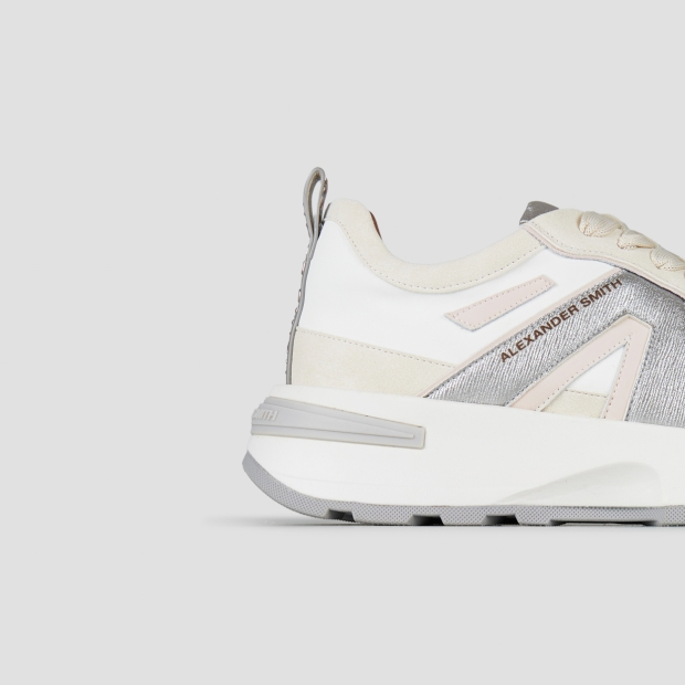 Sneakers Alexander Smith liverpool woman in leather and silver laminated details - 3