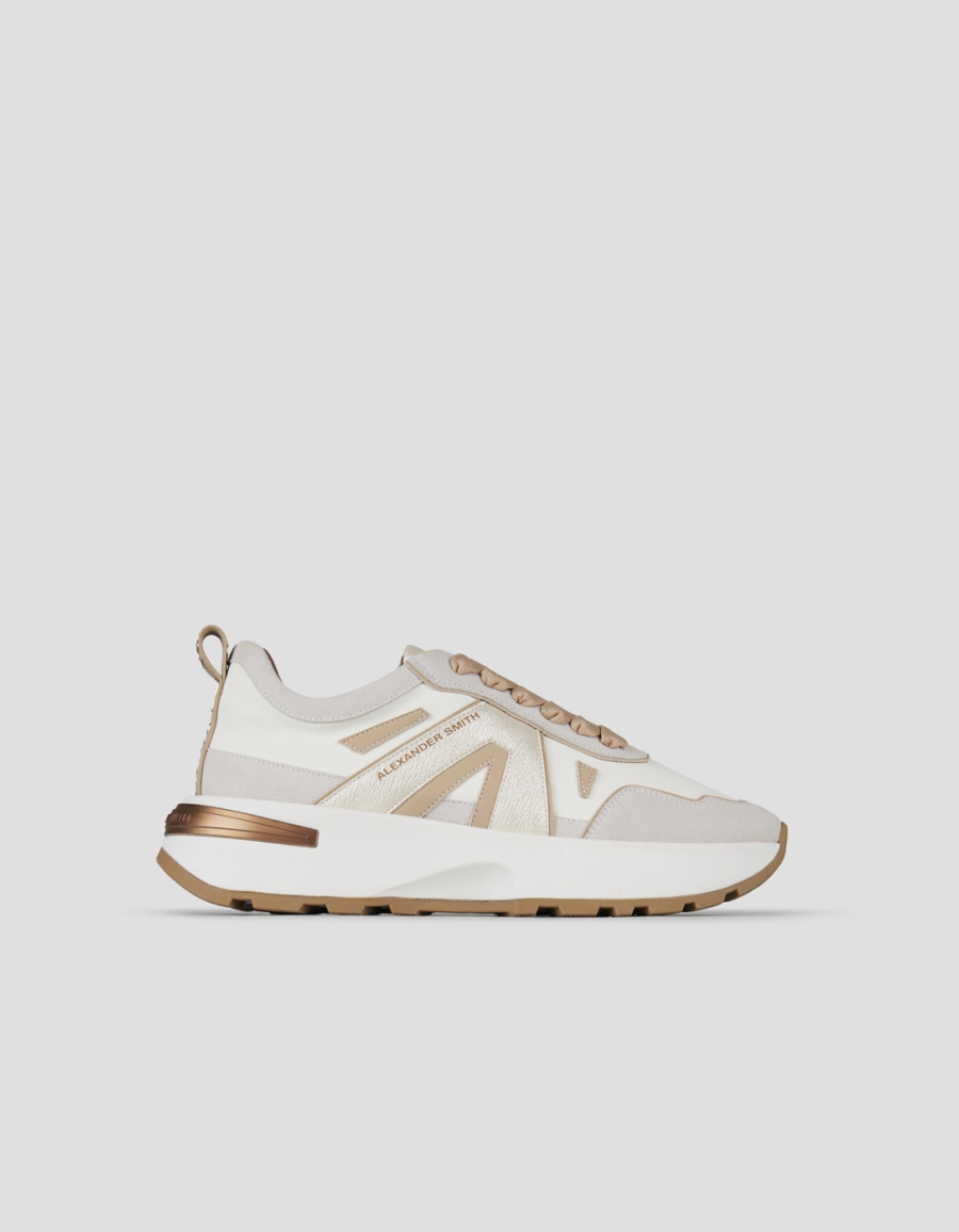 Sneakers Alexander Smith liverpool woman in leather and gold laminated details - 1