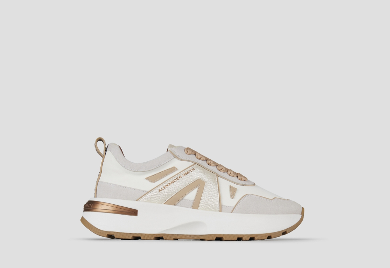 Sneakers Alexander Smith liverpool woman in leather and gold laminated details - 1