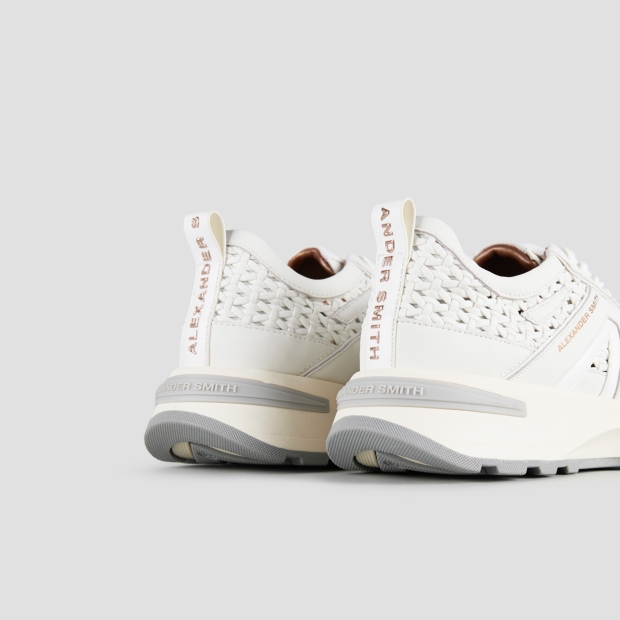 Sneakers Alexander Smith liverpool woman in white leather and woven insert - 4