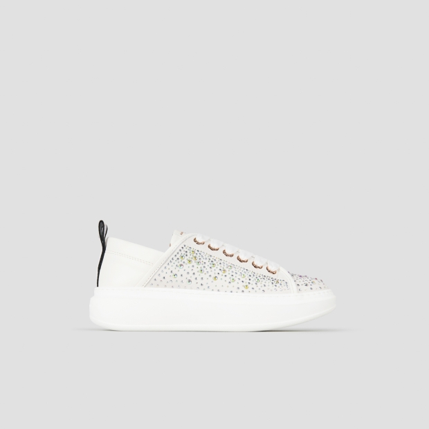 Sneakers Alexander Smith wembley woman in white leather and rhinestones - 1